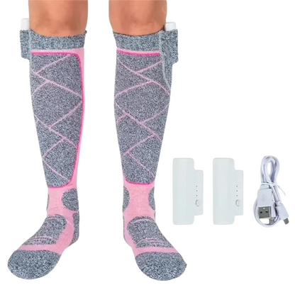 Outdoor Sports Heated Socks – Pink