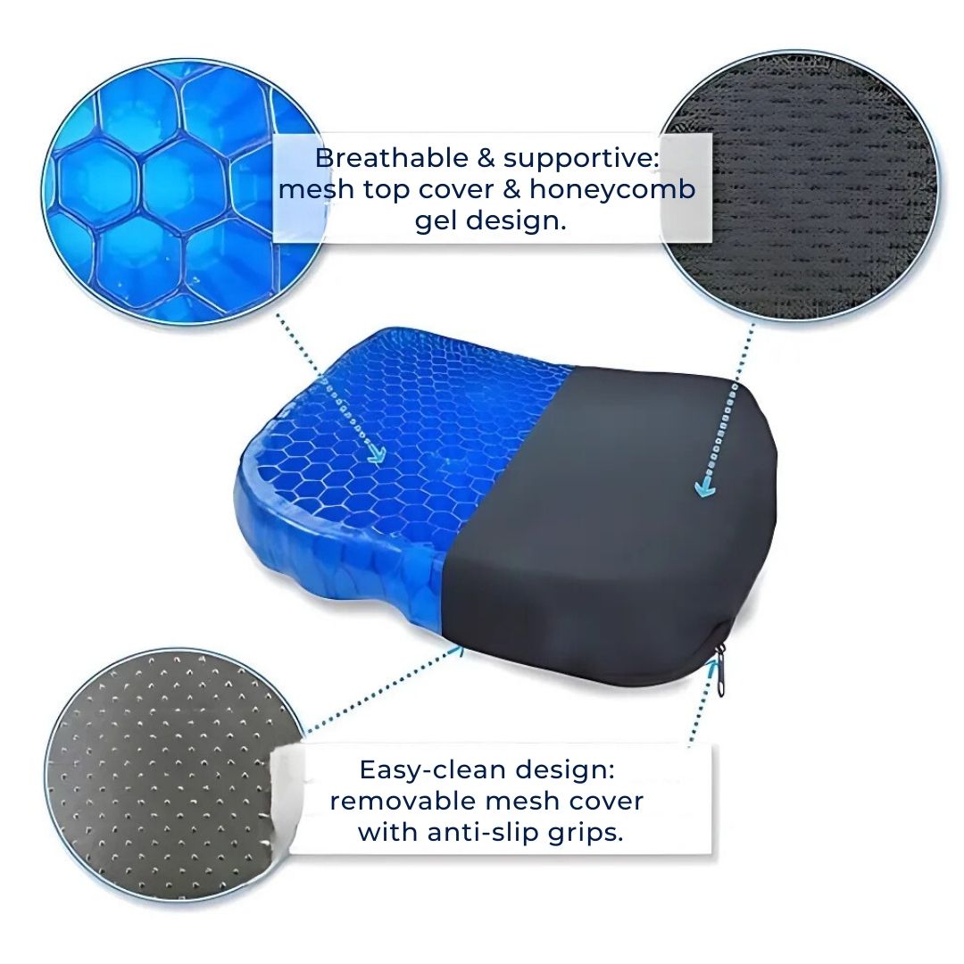 Orthopedic Gel Cushion for Comfortable Seating and Pressure Relief
