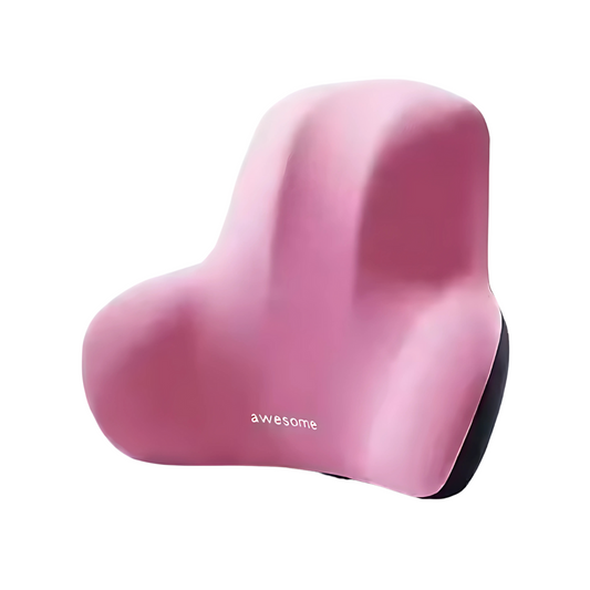 Office Chair Lumbar Support Cushion with Ergonomic Design – Pink