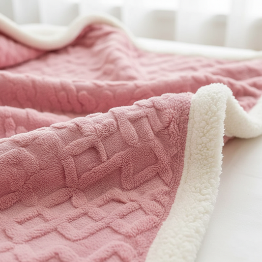 Cozy Winter Blanket – Double-Sided Luxury Lambswool Fleece