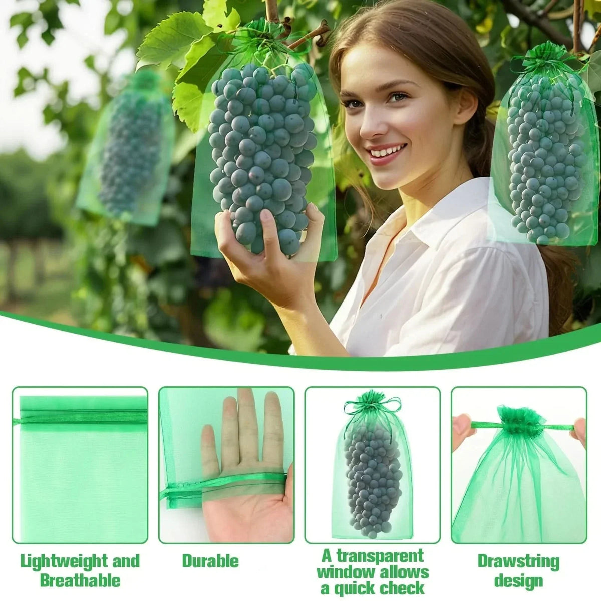 Garden Fruit Covers for Pest and Bird Protection