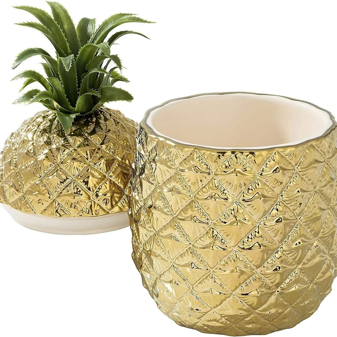 Pineapple-Themed Storage Decoration Set