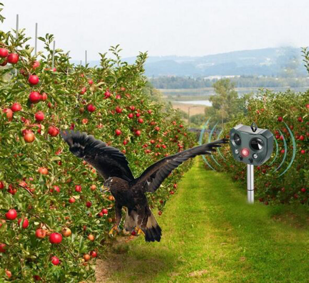 Solar-Powered Ultrasonic Pest Defender for Your Garden