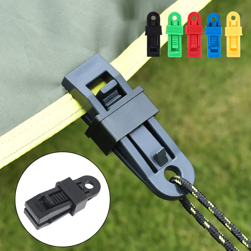 Heavy-Duty Adjustable Tarp Clips for Secure Outdoor Use