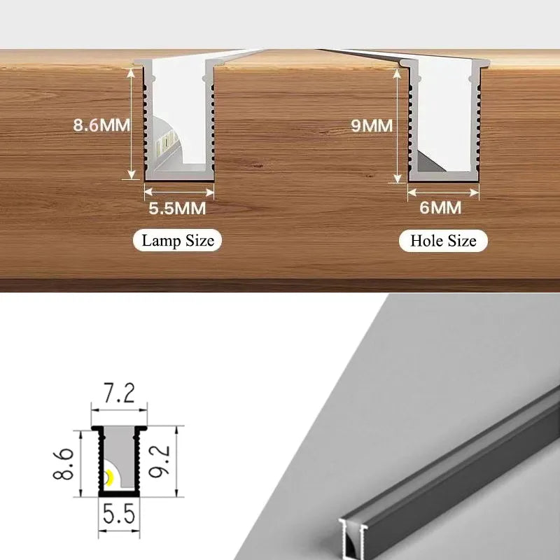 Slim LED Light Bar for Under Cabinet – Adjustable Length, Energy Saving for Kitchen & Living Room