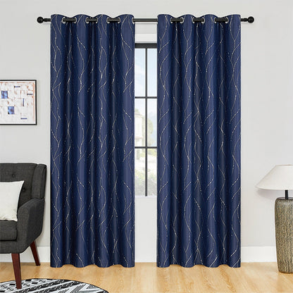 Luxe Light-Blocking Drapes with Modern Elegance – Midnight Drift