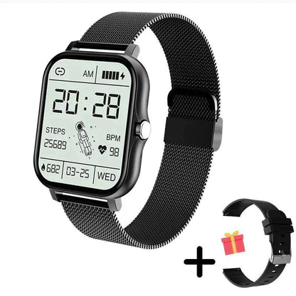 1.83-Inch Smartwatch – Health Tracking Fitness Watch with Bluetooth Calling – Black incl. FREE extra watch strap