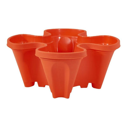 Stackable Tower Planters for Vertical Gardening – Red