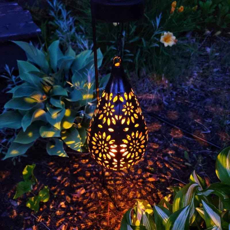 Elegant Solar-Powered Garden Lantern for Outdoor Charm