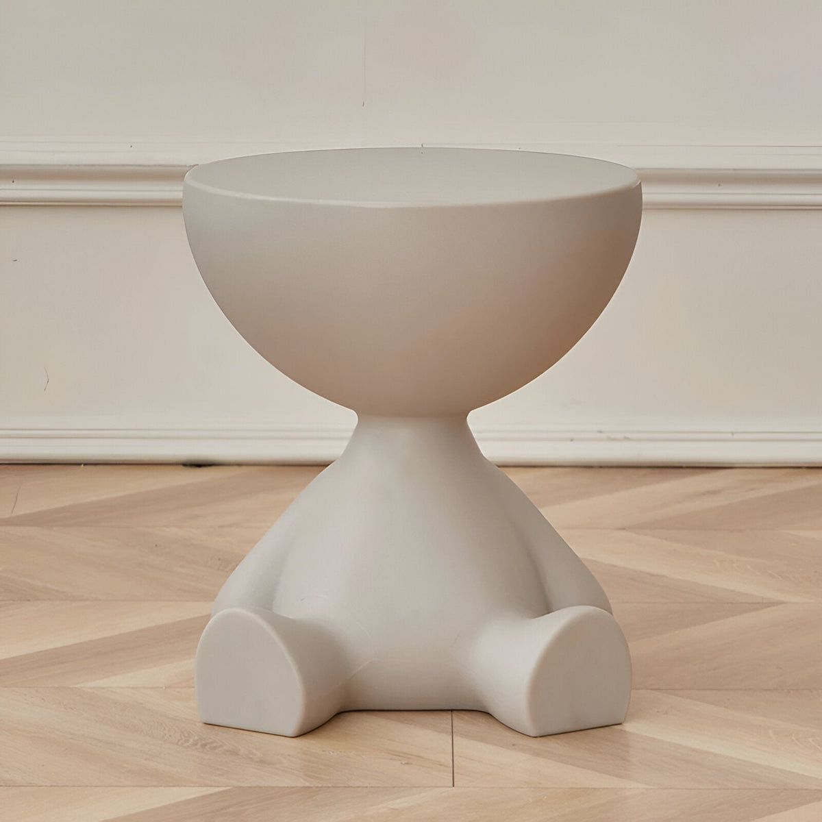 Round Coffee Table – Stylish Side Table for Living Room Decor – Gray