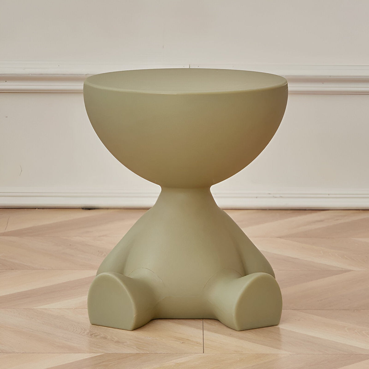 Round Coffee Table – Stylish Side Table for Living Room Decor – Dark green