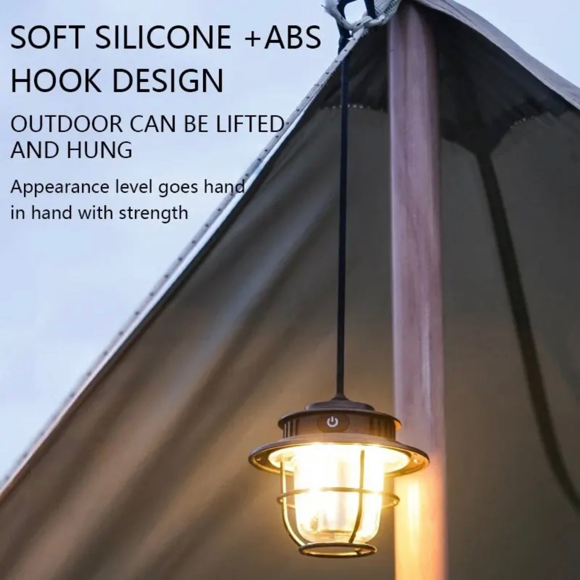 Vintage-Inspired Rechargeable Lantern for Outdoor Adventures