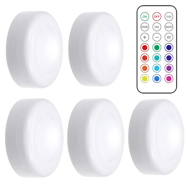 Remote Controlled Dimmable LED Puck Lights – Wireless Design