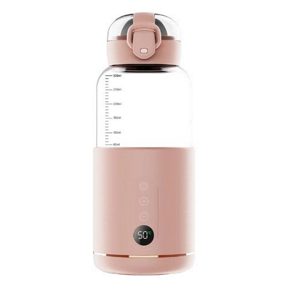 Smart Baby Bottle Warmer with Temperature Display – Light Pink