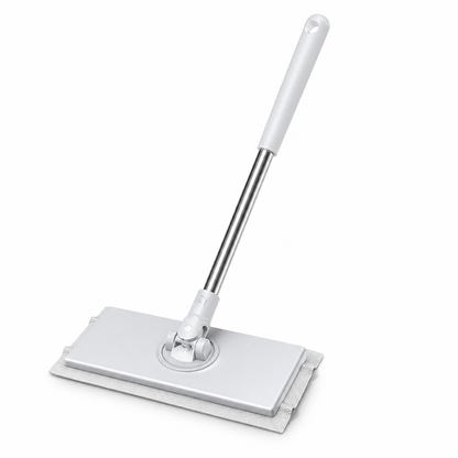 Effortless Floor Mop with Auto-Clamp & Rapid Drying – White