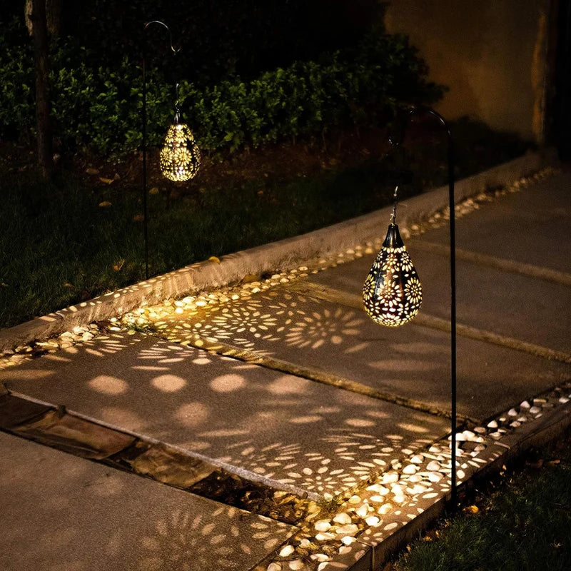 Elegant Solar-Powered Garden Lantern for Outdoor Charm