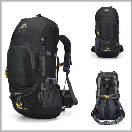 60L Waterproof Tactical Rucksack for Outdoor Activities – Black