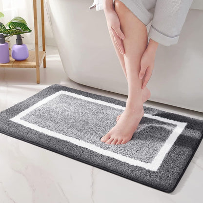 Chic Non-Slip Bath Rug for Ultimate Safety and Style – Slate Glow