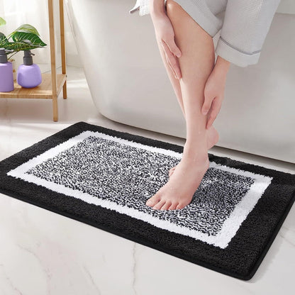 Chic Non-Slip Bath Rug for Ultimate Safety and Style – Onyx Glow