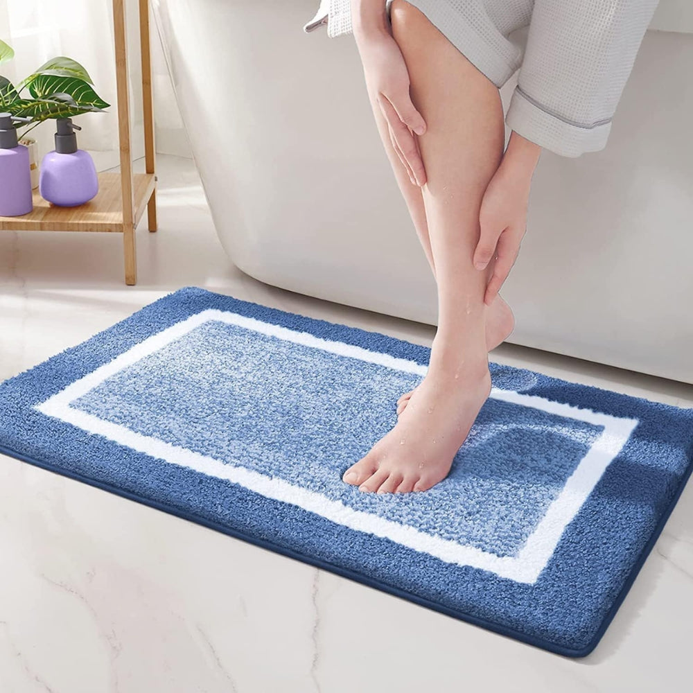 Chic Non-Slip Bath Rug for Ultimate Safety and Style – Navy Glow