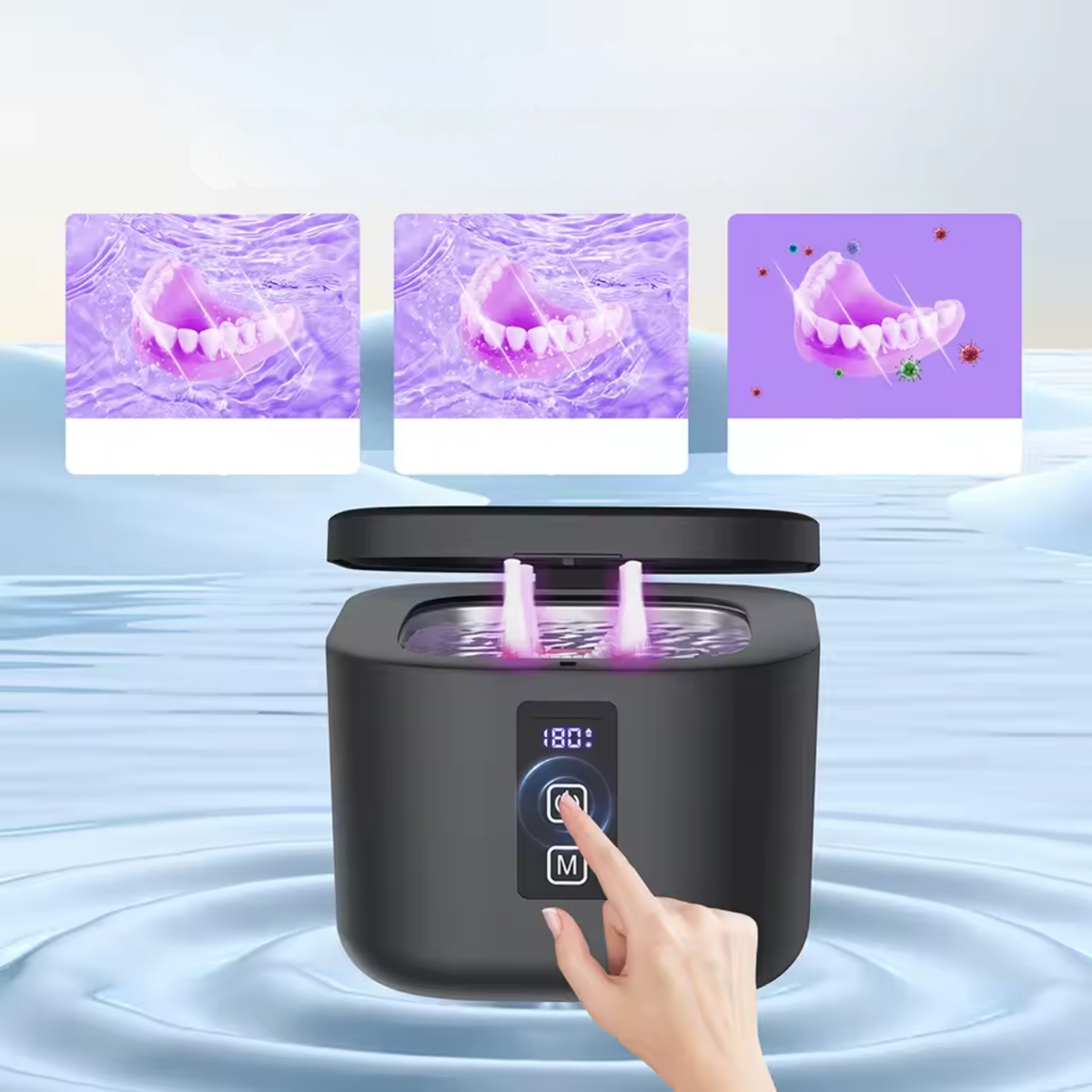 Ultrasonic Jewelry and Glasses Cleaner – High-Efficiency Device