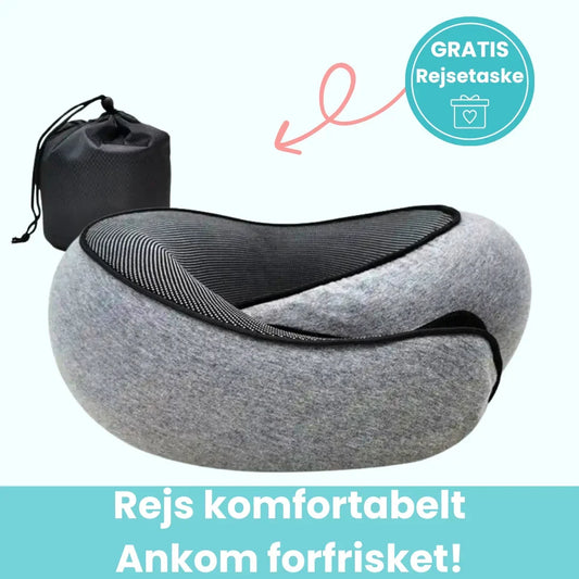 Travel Comfort Pillow for Ultimate Neck Support – Gray