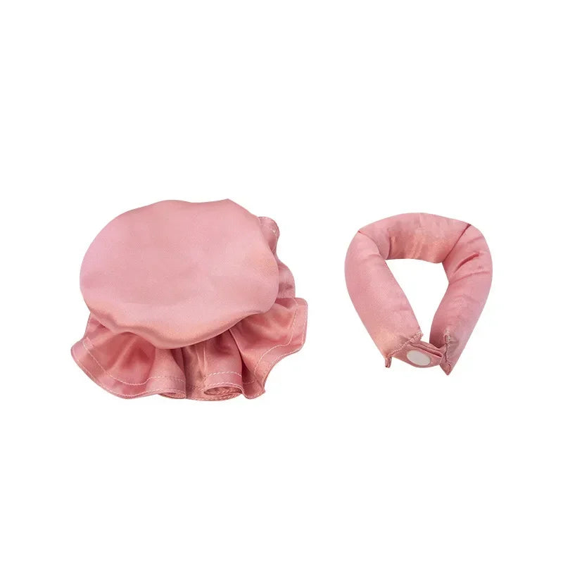 BunBun Curlers – No Heat, Nourishing, and Perfect for a Salon-Quality Look at Home! – Solid pink