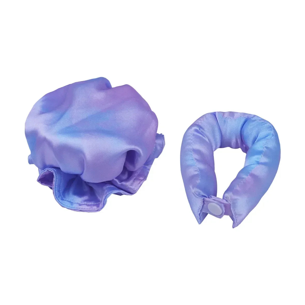 BunBun Curlers – No Heat, Nourishing, and Perfect for a Salon-Quality Look at Home! – Purple and blue mixed