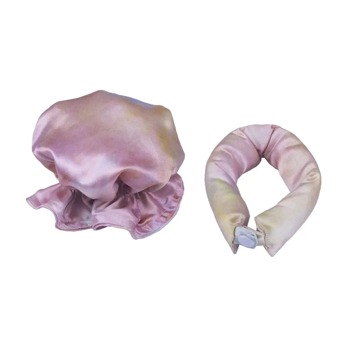 BunBun Curlers – No Heat, Nourishing, and Perfect for a Salon-Quality Look at Home! – Gold and pink mixed