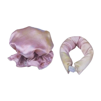 BunBun Curlers – No Heat, Nourishing, and Perfect for a Salon-Quality Look at Home! – Gold and pink mixed