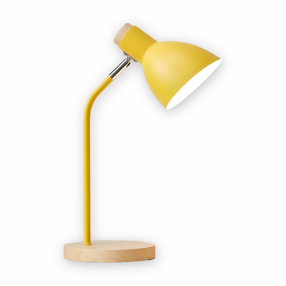 Adjustable LED Desk Lamp with Nordic Design – Comfortable Light for Reading & Living Areas – Yellow