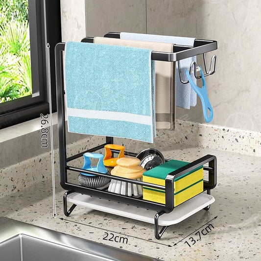 Extendable Dish Drying Rack for Kitchen Use – Black