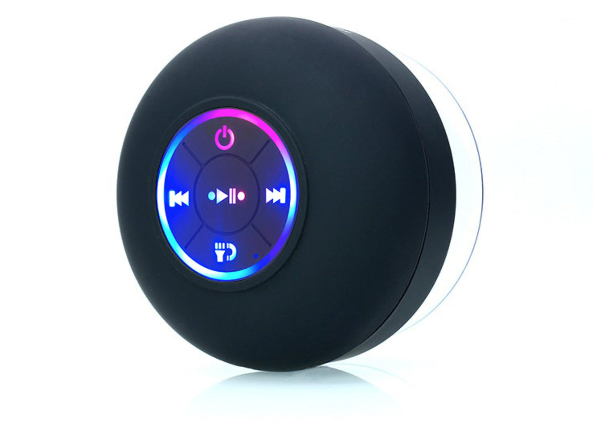 Waterproof Speaker with Suction Cup for Easy Mounting – Black