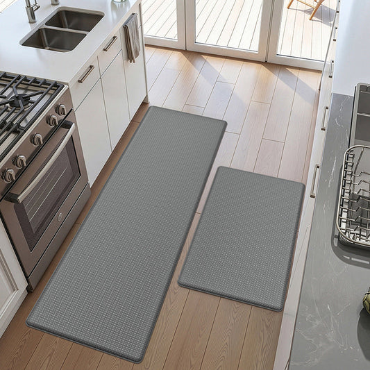 Cushioned Kitchen Mat Set for Reducing Fatigue – Dark Gray