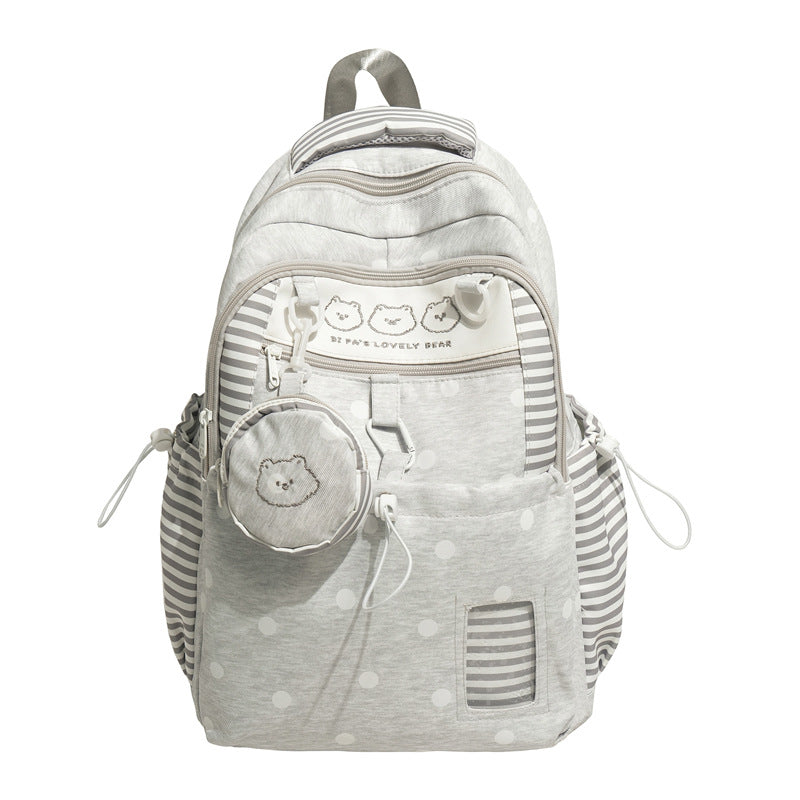 Animal Print School Backpack - Cute Design – White Dot