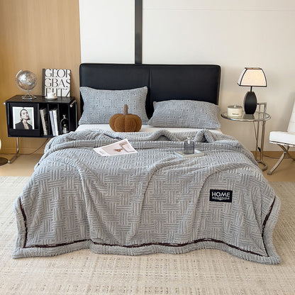 Luxurious Winter Blanket – Double-layered & Ultra-soft for Cold Nights – Gray