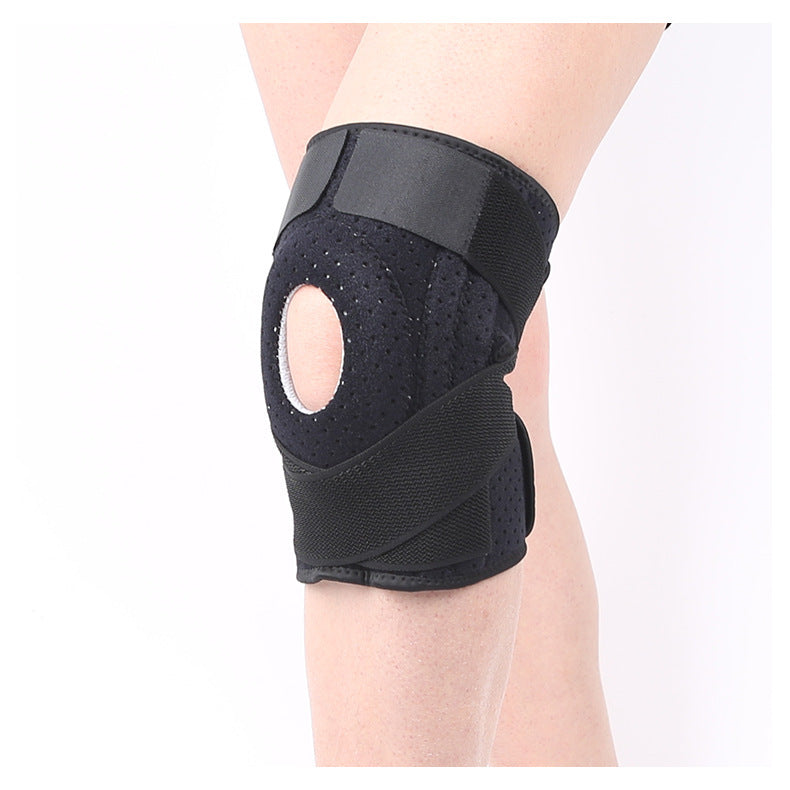 Knee Support Brace with Adjustable Features – Black