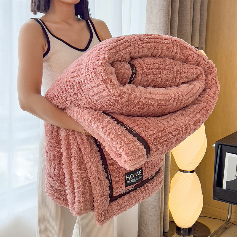 Luxurious Winter Blanket – Double-layered & Ultra-soft for Cold Nights – Pink