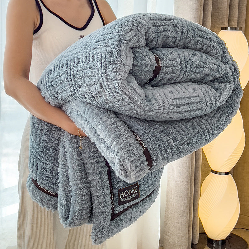 Luxurious Winter Blanket – Double-layered & Ultra-soft for Cold Nights – Sky blue