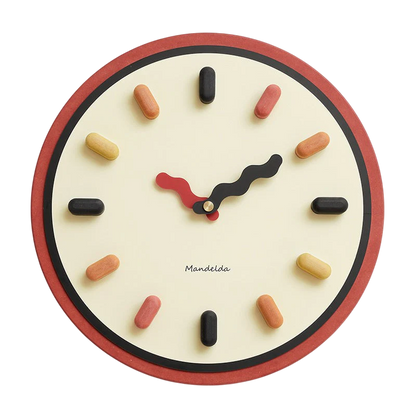 Silent Sweep 3D Wall Clock for Bedroom and Living Room Decor – Red