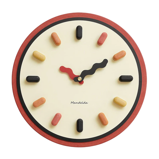 Silent Sweep 3D Wall Clock for Bedroom and Living Room Decor – Red