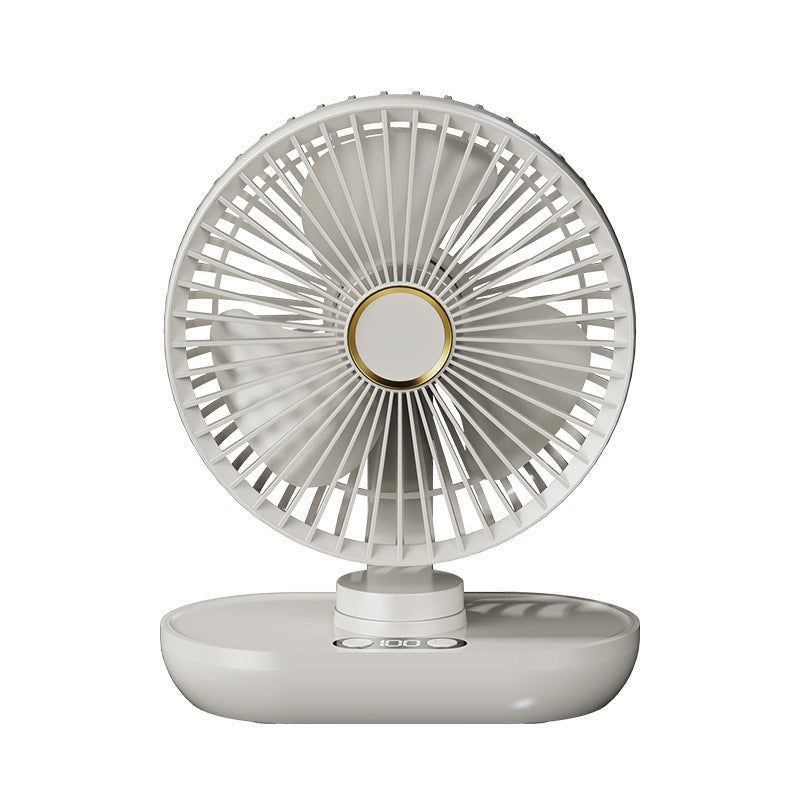 Compact Desk Fan with Adjustable Settings – White