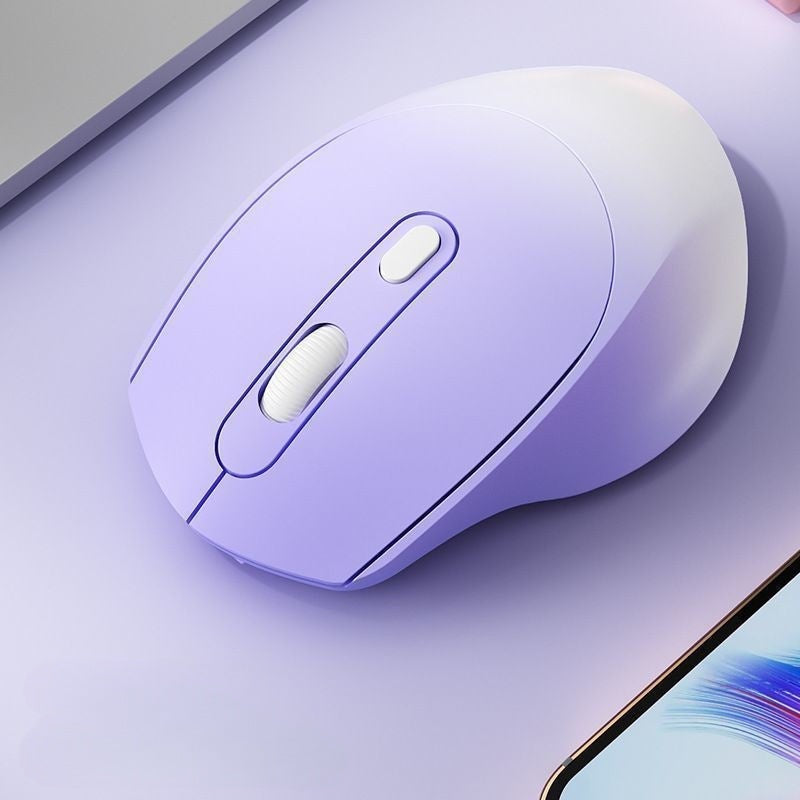 Ergonomic Wireless Mouse with Advanced Features – Purple