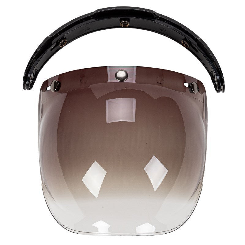Tinted Adjustable Motorcycle Visor Shield – Gradient Black