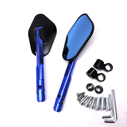 Universal Adjustable Side Mirrors for Motorcycles – Dark Blue