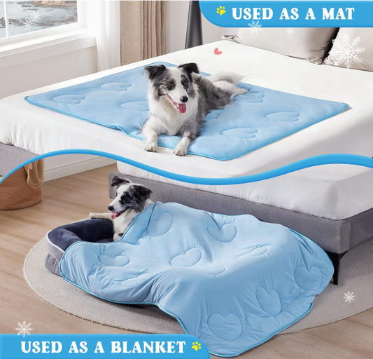 Dog Blanket Mat with Adjustable Features – Sky Blue