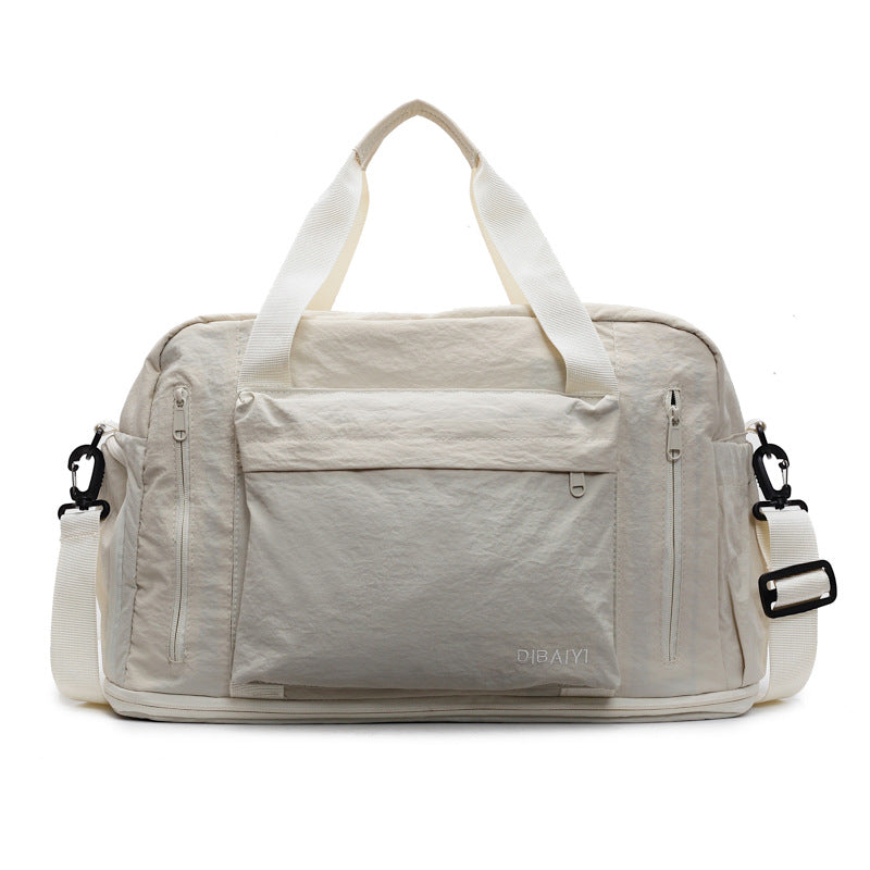 Spacious Duffle Bag with Multiple Pockets – Beige