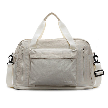 Spacious Duffle Bag with Multiple Pockets – Beige