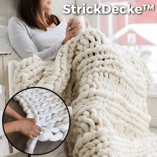 Knitted Blanket Kit - Create Your Own Cozy Throw – White