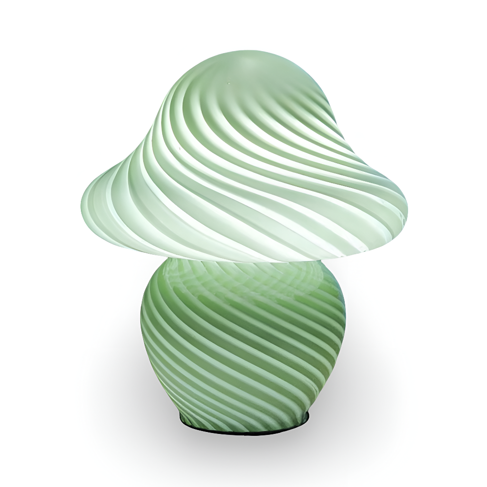 Modern Table Lamp with Mushroom Design – Warm LED Light for Home – Green